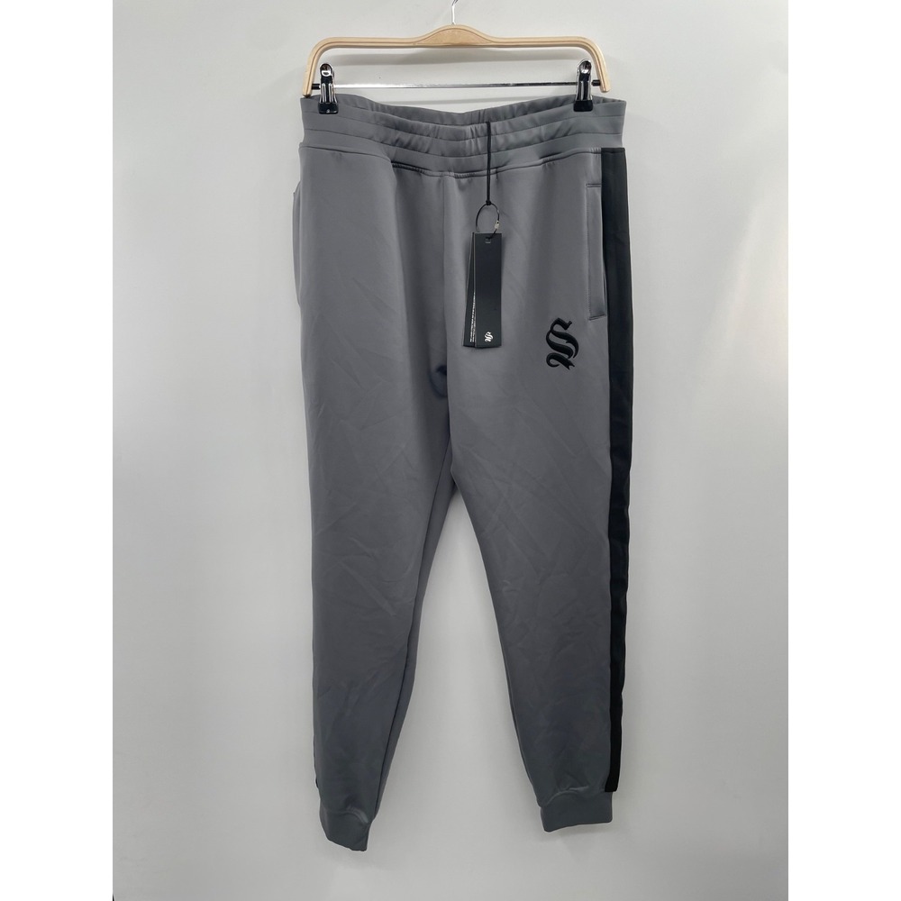 NWT Sinners Attire Poly Core Joggers Men 2XL Heather Gray Pull-On Stretch Pocket